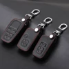 Black Leather Car Key Cover Case For Toyota Highlander Land Cruiser Riez 86 Hilux Innova Fortuner Rav4 Camry Prado Shell ► Photo 1/5