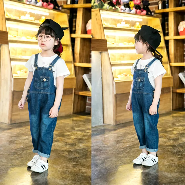 New Arrival Denim Overall for Girl Jeans Infantil for Boy Children’s Autumn Dark Blue Overalls Clothing Kids Boy Girl Jumpsuit