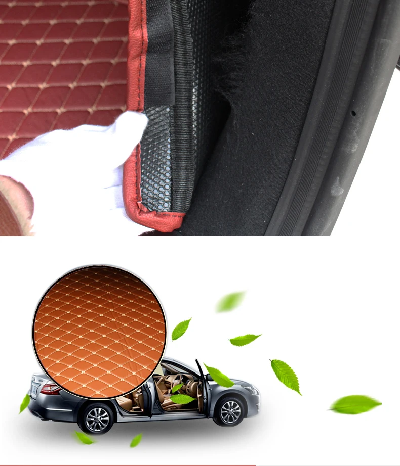 Lsrtw2017 волоконно-кожаный коврик багажника автомобиля для kia rio 3 k2