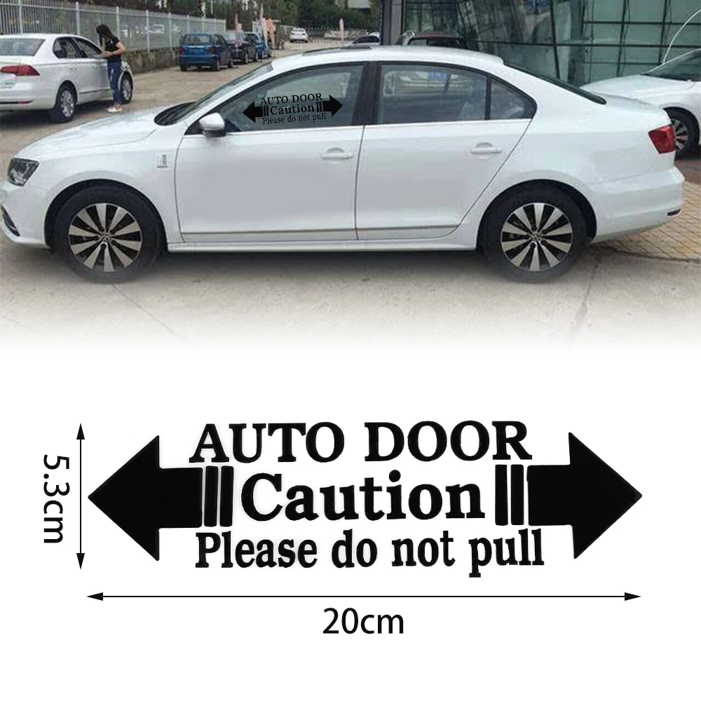 

New Window Decal Automatic Home Auto Door Warning Caution Please Do Not Pull Decal Auto Door Car Sticker High Quality