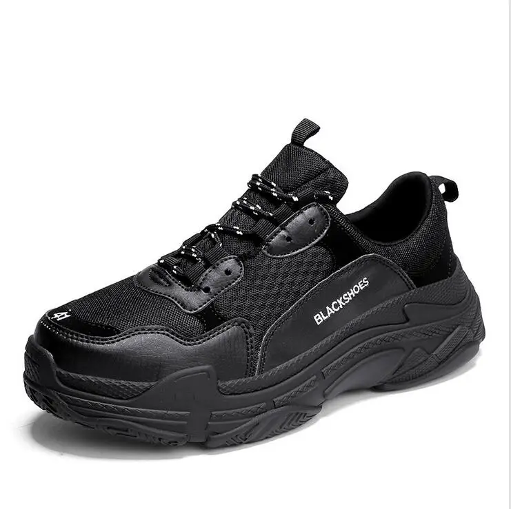 Мужские и wo мужские парные кроссовки для бега, дышащие кроссовки для бега, спортивная обувь для фитнеса, прогулок, спорта на открытом воздухе, новинка - Цвет: Черный
