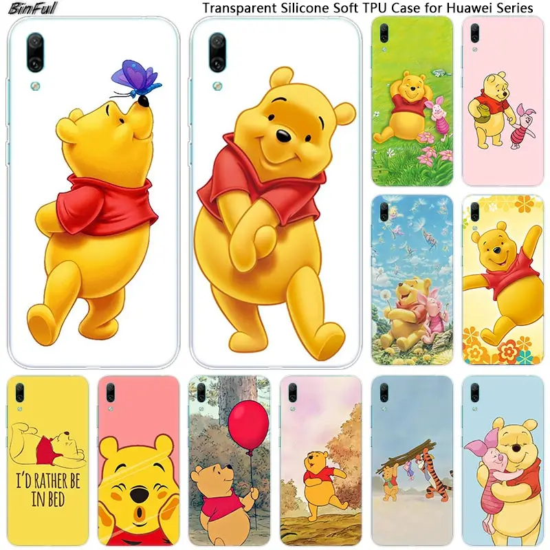 

Winnie the Pooh Soft Silicone Phone Case for Huawei Mate 10 20 Lite Pro Enjoy 9S Y9 Y7 Y6 Y5 2019 2018 Pro 2017 Fashion Cover