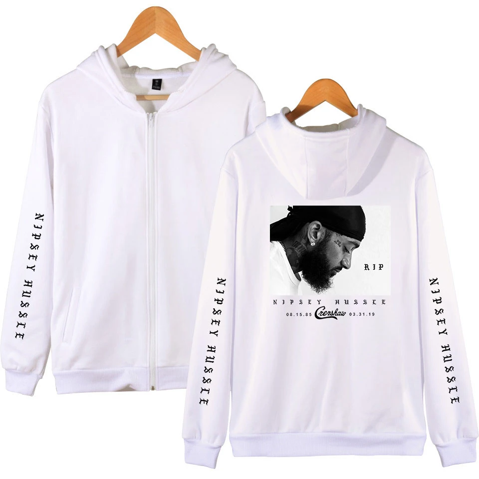 

Hot Sale Rep nipsey hussle Hoodies Casual Zipper Hoodies Sweatshirts Women/Men Clothes 2019 Popular hoodies Plus Size