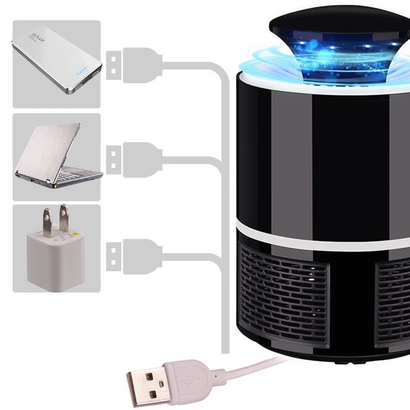 USB Mute Mosquito Killer Электрический летучая ловушка бытовой светодиодный антимоскитный