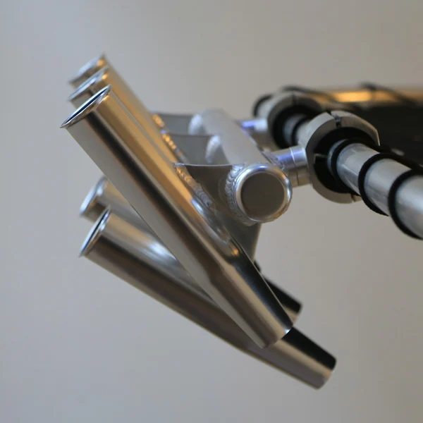 Dolphin Boat T Top 5 Fishing Rod Rocket Launcher, Anodized Rod Holder