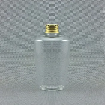 

40pcs/lot 100ml Elegant pure dew bottle, golden aluminum cover transparent PET bottles, toner DIY packing bottle