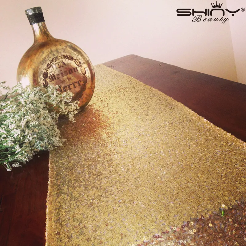

Cheapest Silver/ Black/Gold/Red Sequin Table Runner-12x108inch for Wedding/Party Decoration-a