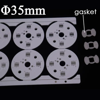 

35mm PCB Board High Power LED Heat Sink Aluminum Base Plate for 4x CREE XM-L/XM-L2 T6 U2 U3 LED Bulbs DIY