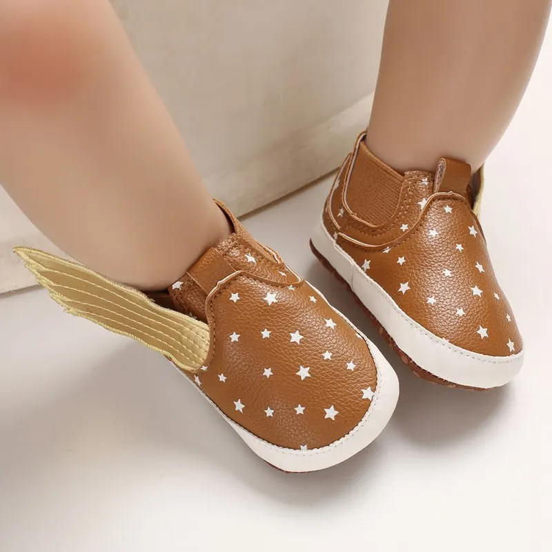 

Fashion Sneakers Toddler Crib Shoe Boots Classical Causal Prewalker Newborn Baby Shoes Wing Boys Girls Shoes For Birthday Gift