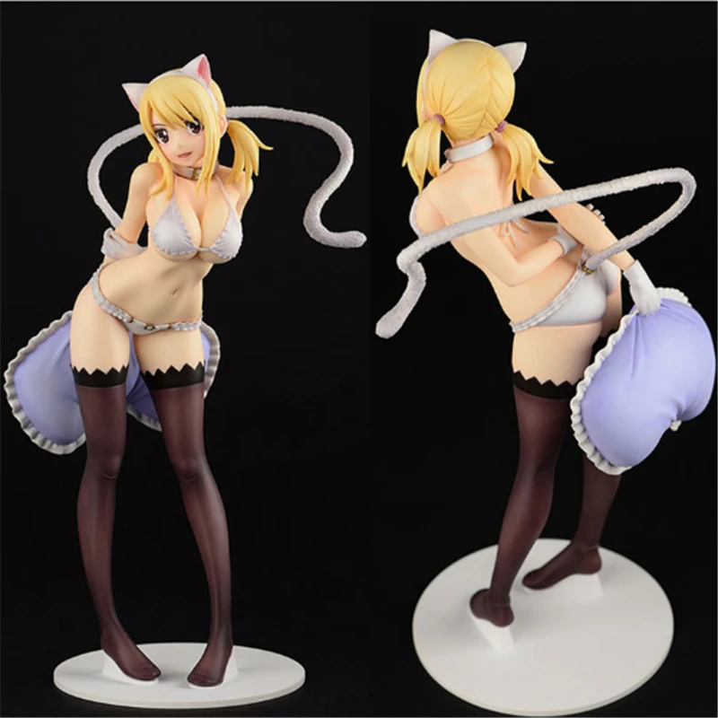 

[PCMOS] 2016 New Fairy Tail Lucy Heartfilia White Cat Gravure Style 1/6 PVC Figure New In Box Free Shipping 5834