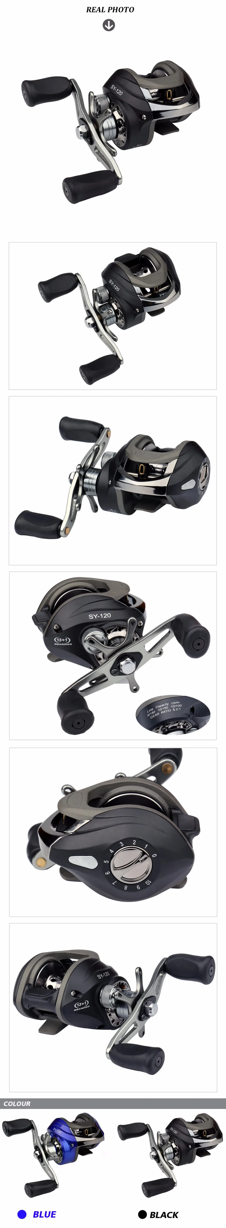 Gota de Água Carretel de Pesca de Fundição Carretel de Pesca 10 + 1bb Freio Magnético Roda Baitcasting Reel 6:3:1 Alta Velocidade Isca Mar 2 Isca Carretel De Pesca De Fundição Isca Carretel De Pesca mar