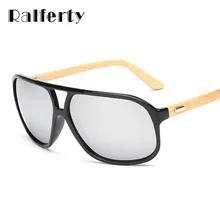 Ralferty, винтажные мужские деревянные солнцезащитные очки, фирменный дизайн, бамбуковые солнцезащитные очки для мужчин, негабаритные зеркальные очки, спортивные солнцезащитные очки