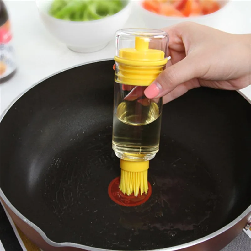 Buy 100ml Silicone Brush Oil Bottle Leak proof Sauce