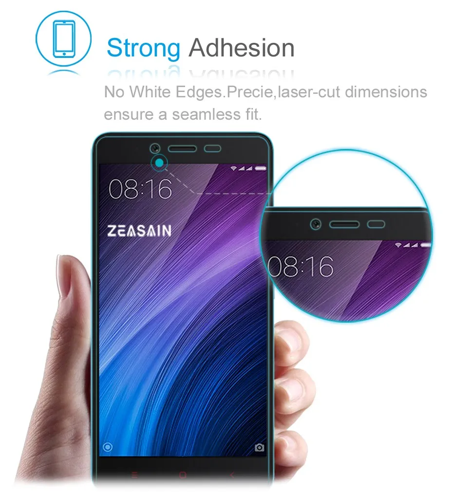 Original ZEASAIN Screen Protector For Xiaomi Redmi Note 2 Xioami Note2 Phone Tempered Glass  2.5D 0.3mm Protective Film Glass (9)