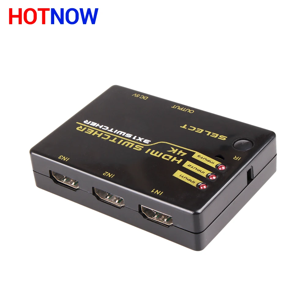 HOTNOW HDMI переключатель 3x1 Full HD 4K V1.4 1080P 3D видео 3 в 1 Выход конвертер адаптер с пультом