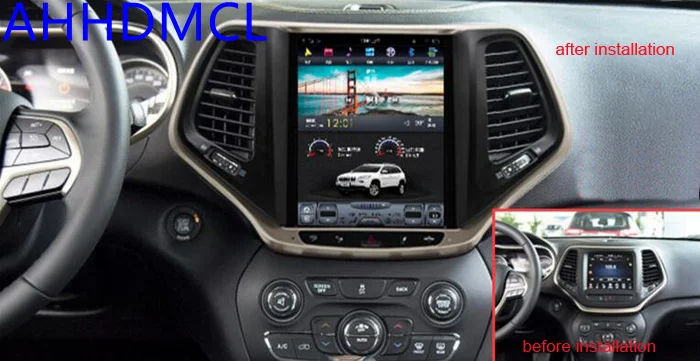 Perfect Car Multimedia Player PC PAD Tesla Style Multimedia Player Android 7.1 GPS For Cherokee 2014 2015 2016 2017 14