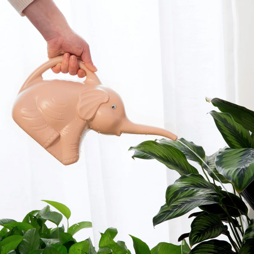 

Elephant Shape Long Mouth Water Can Garden Succulent Plants Flower Irrigation Plastic Watering Pot Outdoor Sprinkling Gadget