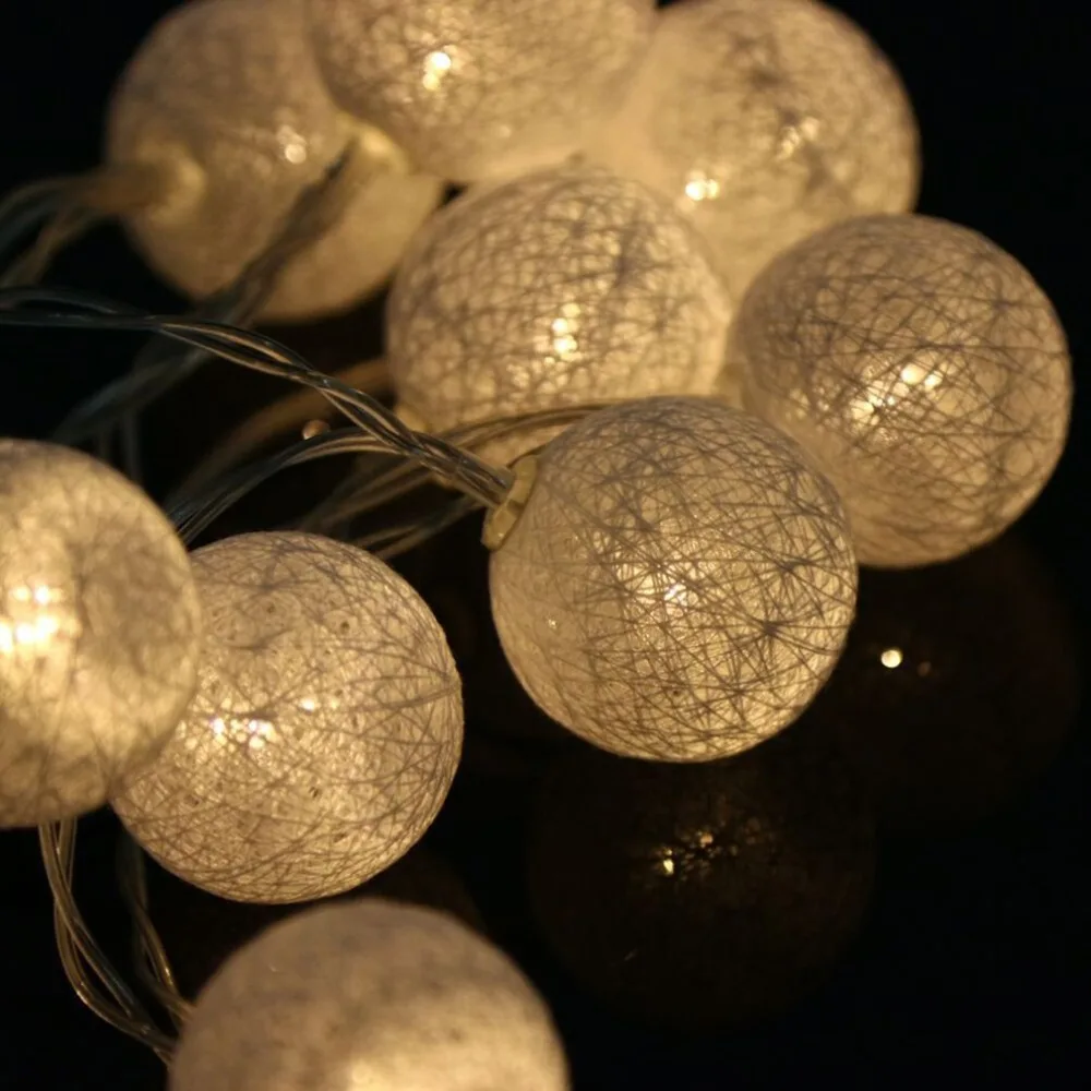 1.3m 10 LED Light String Creative Wool Ball Lamp Battery Operated Home Indoor Decor Fairy for Christmas Wedding Party | Освещение