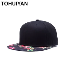 TOHUIYAN Для мужчин Для женщин цветочный бейсболка с принтом уличных танцев кепки в стиле хип-хоп лето-осень Кепка с плоским козырьком Gorras бейсболка Шапки