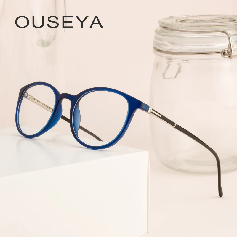 

TR90 Women Round Glasses Clear Transparent Retro Decorative No Degree Oculos De Grau Big Eyeglasses Frame for Women #LD6020