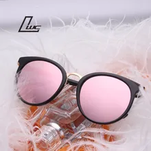 Женские солнцезащитные очки кошачий глаз, женские роскошные брендовые Модные солнцезащитные очки для женщин, черная оправа, розовые зеркальные солнцезащитные очки для женщин, UV400