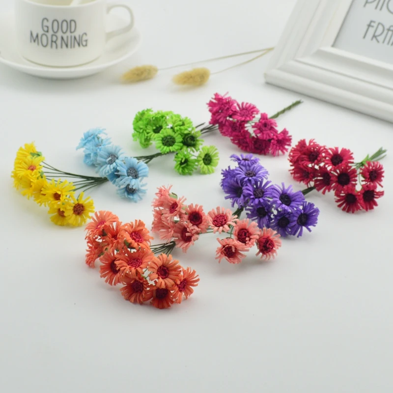 10 шт. 2 см недорогая искусственная Роза ручной работы гербера|artificial gerbera|rose diyartificial