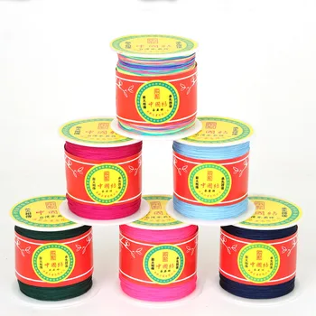 

150 Yard 0.4mm 18Color Cotton Cord Nylon Thread Cord Chinese Knot Plastic String For Necklace Bracelet Jewelry Making Supply