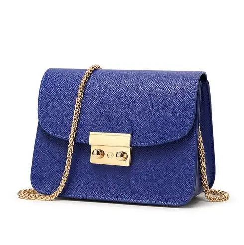 Новинка, Женская мини-сумка с клапаном, модная сумка-клатч, милый женский клатч с замочком, сумка-мессенджер высокого качества - Цвет: Blue
