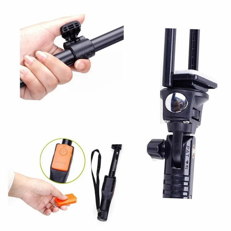 Portefeuille Extendable Selfie Stick Monopod Holder Bluetooth Remote Tripod Mount Adapter for Cellphones Gopro Hero 6 5 Cameras (8)