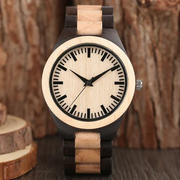 

Men's Watch Full Natural Bamboo Wood Watches Male Business Sport Quartz Analog Luxury Wooden Band Wristwatch Reloj Madera Hombre