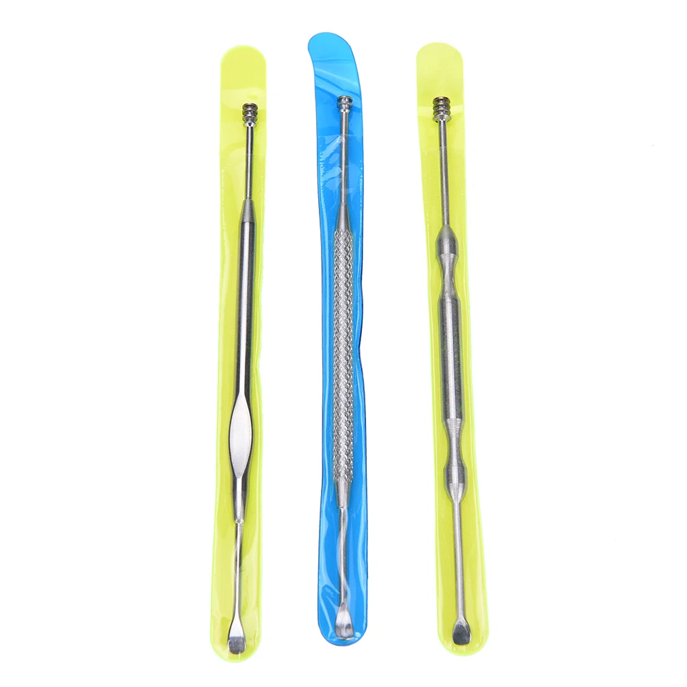 1PC Portable Stainless Steel Ear Pick Wax Remover Curette Cleaner Health Skin Care Stick Tools Scoop EarPick Color Random