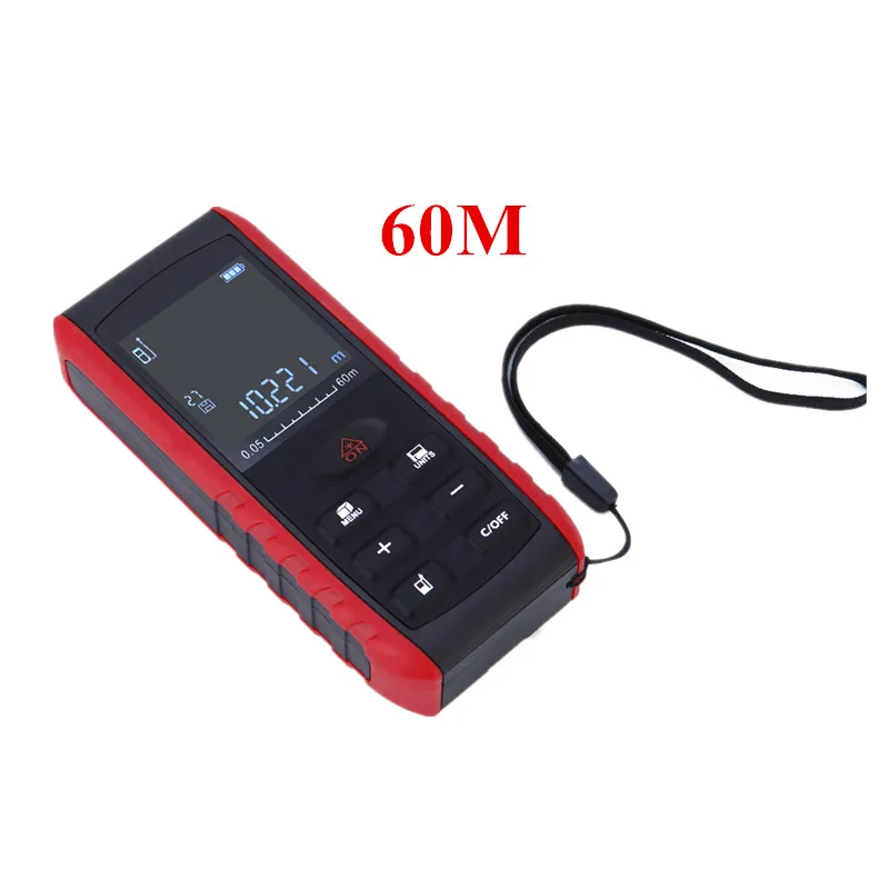

10pcs by dhl fedex 60m Digital Laser distance meter Rangefinder Range finder Tape measure Area volume tool with backlight 20%Off
