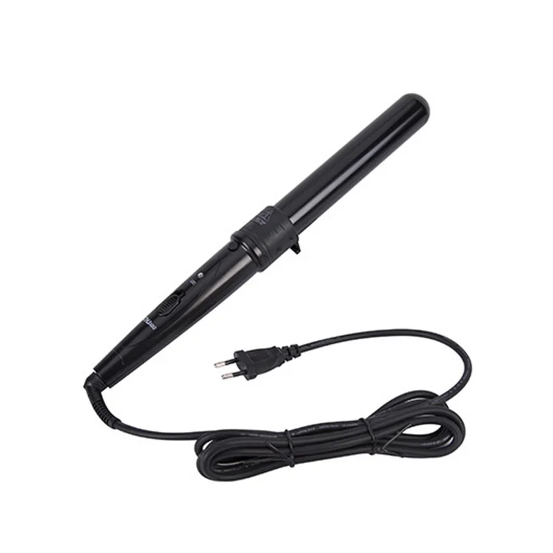 

5 in 1 Curling Iron Wand Set with 5 Interchangeable Hair Curler Ceramic Barrels and Protective Gloves, Black EU Plug