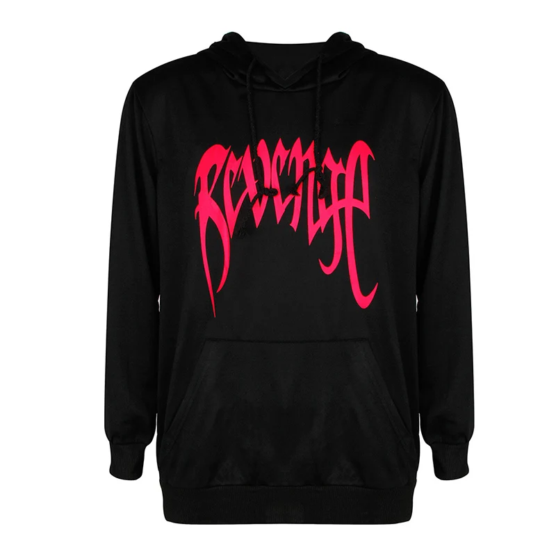 

2018 NEW Hot revenge hoodie cool letters palm print hooded sweatshirt men hip hop streetwear hoody pullover