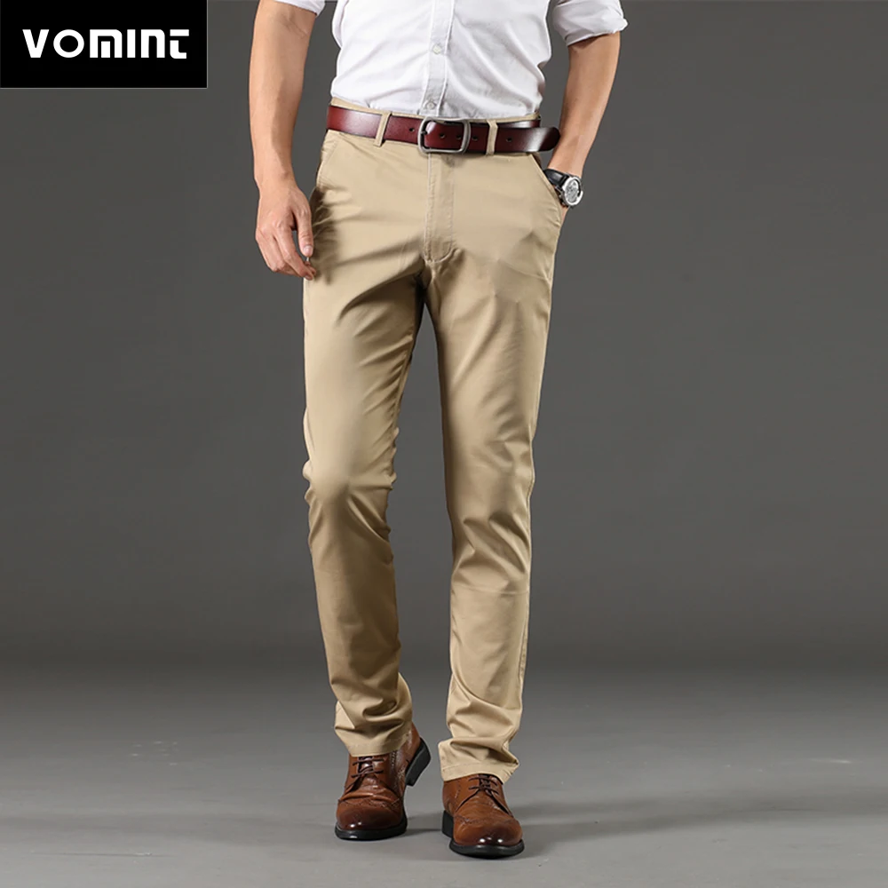 VOMINT 2018 Mens Casual Pant High Stretch Elastic Thin Fabric Regular ...