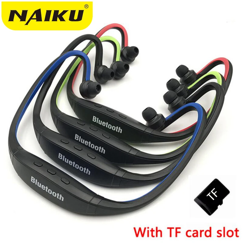 NAIKU Спорт Bluetooth гарнитура S9 плюс FM TF карта Громкая связь Беспроводной наушники