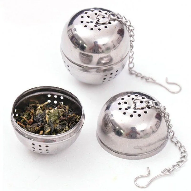 Tea Infuser Ball Mesh Loose Leaf Herb Strainer Stainless Steel Secure Locking Silver Filter | Дом и сад