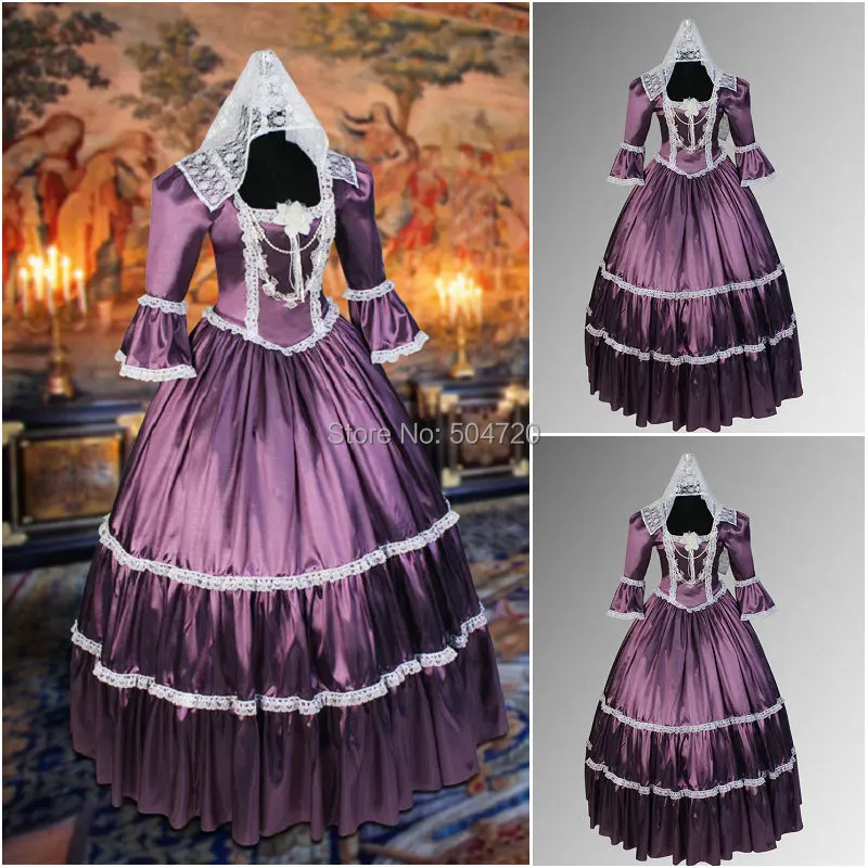 

Custom-madeR-713 Vintage Costumes 1860s Civil War Southern Belle Ball wedding Dress/Gothic Lolita Dress Victorian dresses