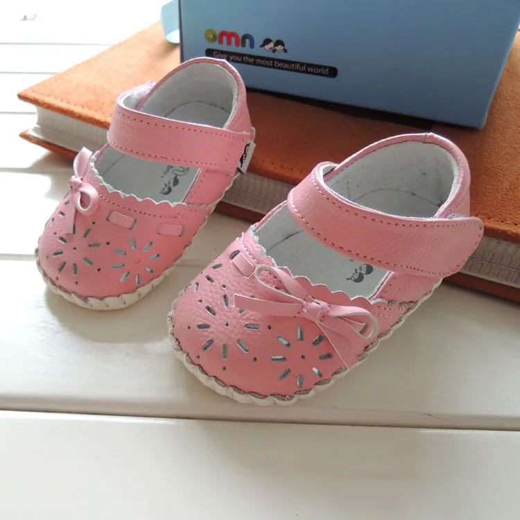 Летняя детская обувь с мягкой нескользящей подошвой; обувь для малышей из воловьей кожи; обувь для маленьких девочек; обувь для малышей с ажурным узором; цвет розовый; обувь для мальчиков - Цвет: color 3