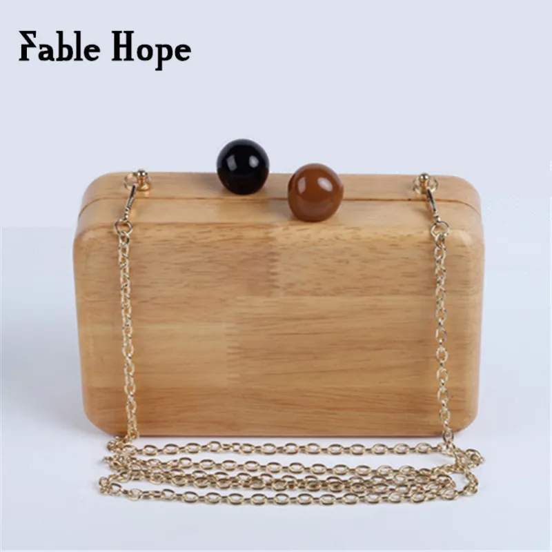 

Fashion Wood Evening Clutch Bag Women Crossbody Bags Ladies Shoulder Bag Bolsos Mujer Luxury Handbags Women Bags Designer