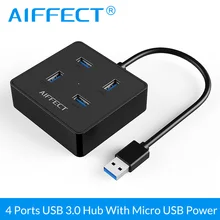 AIFFECT High Speed USB HUB 4 Port Usb Splitter 3.0 Hub with Micro USB Power Interface Portable for Laptop PC Computer Usb Hub AIFFECT High Speed USB HUB 4 Port Usb Splitter 3.0 Hub with Micro USB Power Interface Portable for Laptop PC Computer Usb Hub