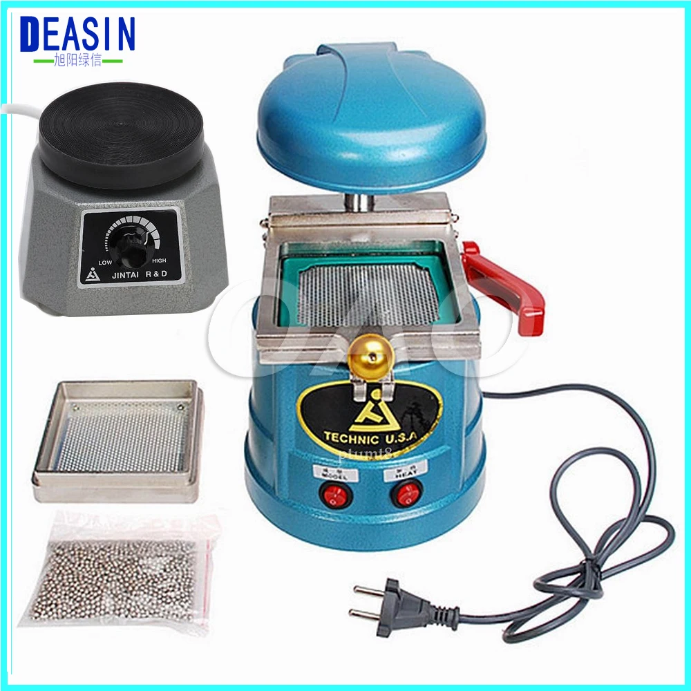 2018 DEASIN Dental Lab Round Vibrator Vibrating Oscillator + Vacuum