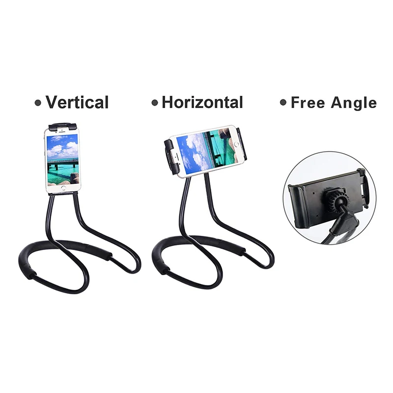  Fimilef Lazy Neck Phone Holder Stand for iPhone Universal Cell Phone Desk Mount Bracket for Samsung