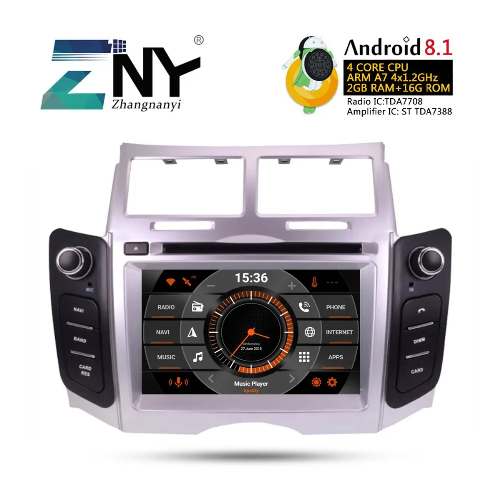 

Android 8.1 Car Stereo GPS For Toyota Yaris 2005 2006 2007 2008 2009 2010 2011 Auto Radio FM DVD Navigation WiFi Backup Camera