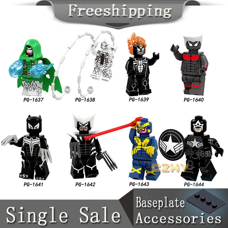 

Marvel Super Heroes MINIfiGured Venom Doctor Doom Ghost Rider Colossus Wolverine Cyclops LeGoe Building Blocks Boys Toys PG8187