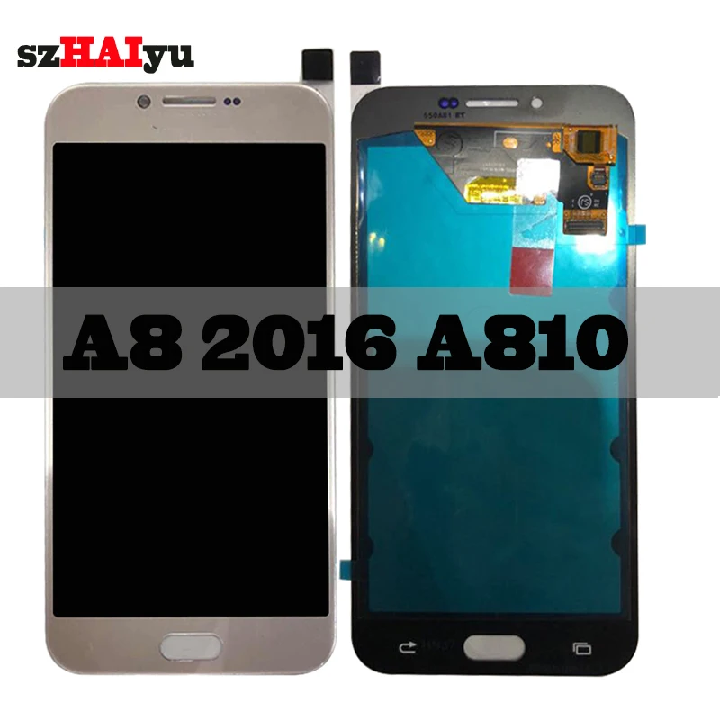 

SZMUGUA Touch Screen Digitizer For Samsung Galaxy A8 2016 A810 A810F SM-A810 LCD Display 1920x1080 5.7'' AMOLED LCD