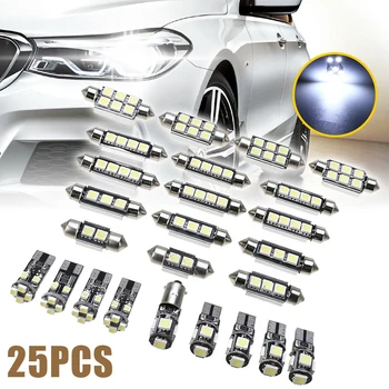 

25pcs/set Car Interior White LED Lights Bulbs Kit for BMW X5 E70 M 2007-2013
