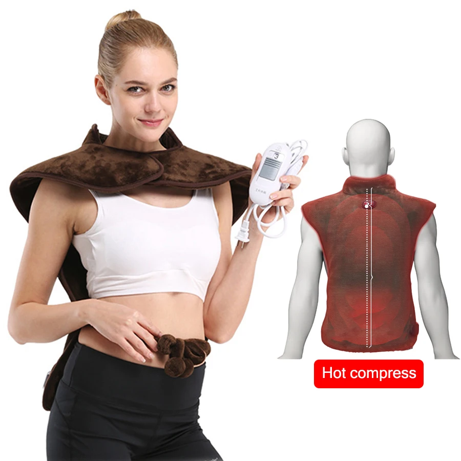 

Electric Heating moxibustion shawl Far Infrared Physiotherapy Vest Back Support Heating Pad Suitable for Back Pain relief Care