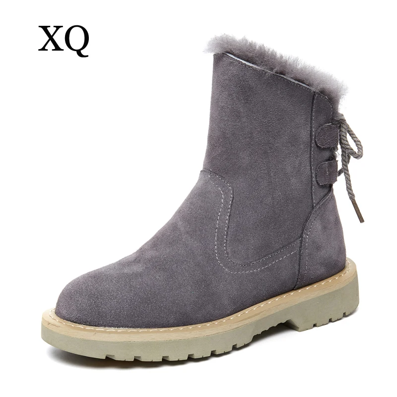 

Women boots 2018 new arrivals high quality non-slip snow boots thicken plush winter shoes fashion cross-tied women shoes