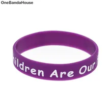 OneBandaHouse 1 шт. мотивационный резиновый браслет дети наше будущее силиконовый браслет